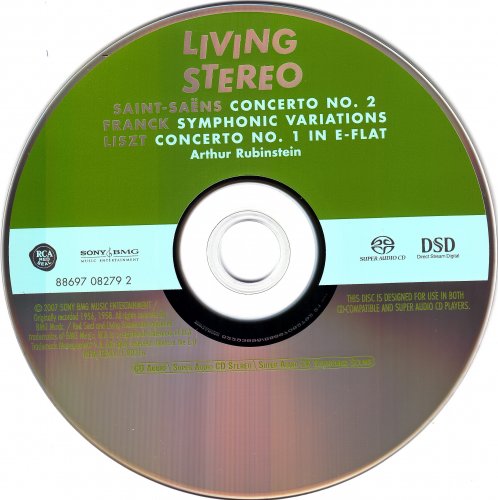 Arthur Rubinstein, Alfred Wallenstein - Camille Saint-Saens, Cesar Franck, Franz Liszt (2007) [SACD]