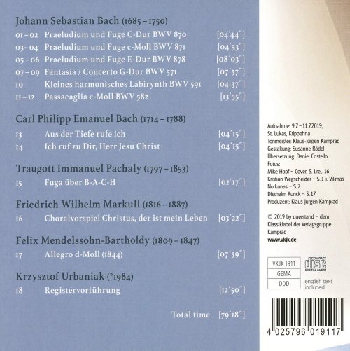 Krzysztof Urbaniak - Johann-Ernst-Hähnel-Orgel Krippehna (2019) [Hi-Res]