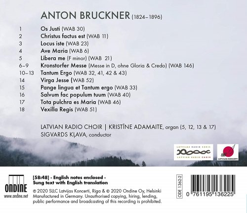Latvian Radio Choir, Sigvards Klava - Bruckner: Latin Motets (2020) [Hi-Res]