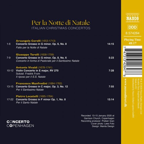 Concerto Copenhagen, Lars Ulrik Mortensen - Per la notte di Natale: Italian Christmas Concertos (2020) [Hi-Res]