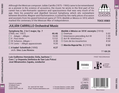 José Miramontes Zapata, Orquesta Sinfonica de San Luis Potosi - Julián Carrillo: Orchestral Music (2020) [Hi-Res]