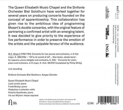 Sinfonie Orchester Biel Solothurn, Iris van Wijnen, Vladyslava Luchenko, Frank Braley - Mozart: Double concerti K. 365, K. 505 & K. Anh. 56/315f (2020) [Hi-Res]