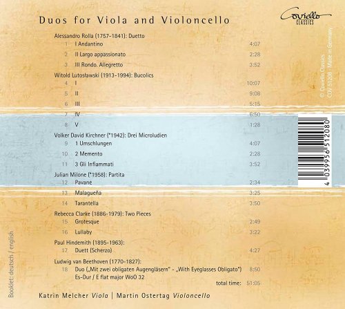 Katrin Melcher & Martin Ostertag - Duos for Viola and Violoncello (2012) [Hi-Res]