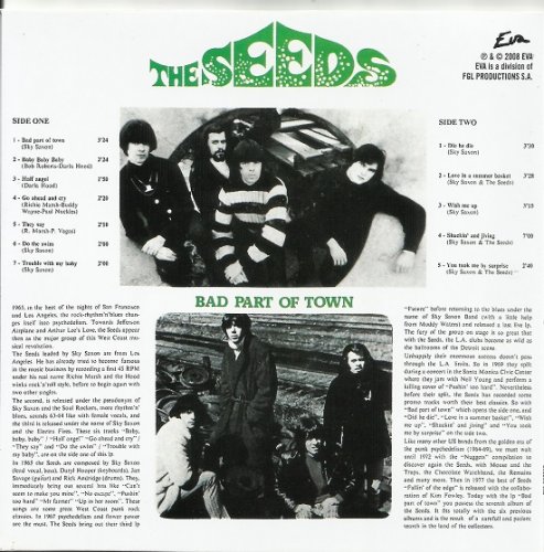 The Seeds & Sky Saxon - Bad Part Of Town (1961-72/2008)