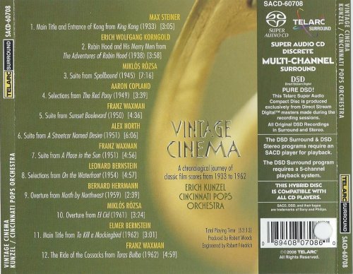 Erich Kunzel, Cincinnati Pops Orchestra - Vintage Cinema (2008) [SACD]