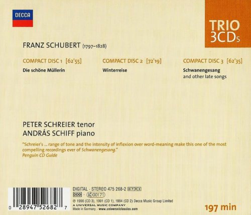 Peter Schreier, András Schiff - Schubert: Die schöne Müllerin, Winterreise, Schwanengesang (3CD) (2003)