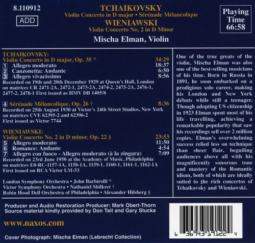 Mischa Elman - Tchaikovsky & Wieniawski: Violin Concerto (2002)
