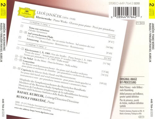 Rafael Kubelik, Rudolf Firkusny - Leos Janacek: Piano Works (1972) [1997]