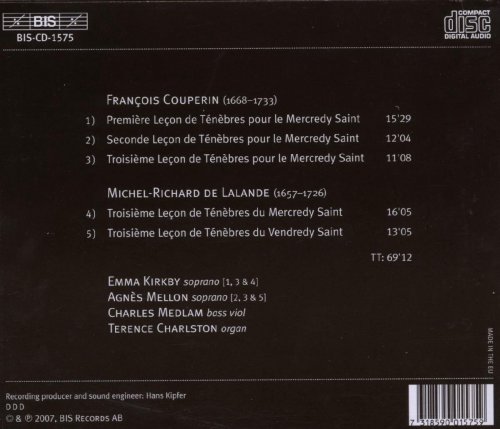Emma Kirkby, Agnès Mellon, Charles Medlam, Terence Charlston - COUPERIN - LALANDE: Lecon de Tenebres (2007) [Hi-Res]
