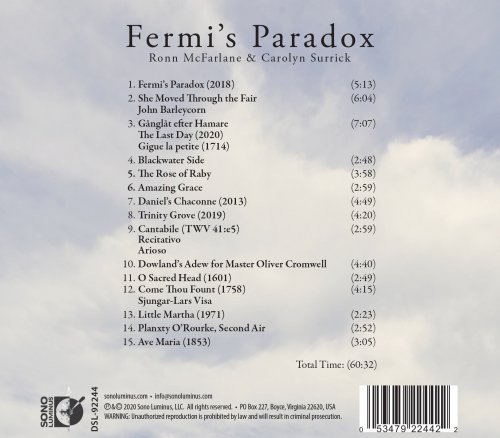 Carolyn Surrick & Ronn McFarlane - Fermi's Paradox (2020) [Hi-Res]