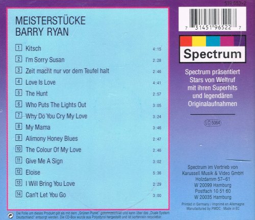 Barry Ryan - Meisterstücke (1993)