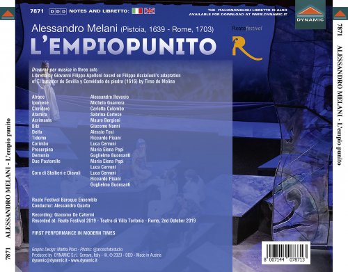 Reate Festival Baroque Ensemble, Mauro Borgioni, Michela Guarrera, Alessandro Quarta - Melani: L'empio punito (Excerpts) [Live] (2020) [Hi-Res]