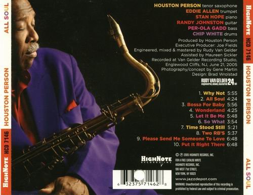 Houston Person - All Soul (2005) 320 kbps+CD Rip