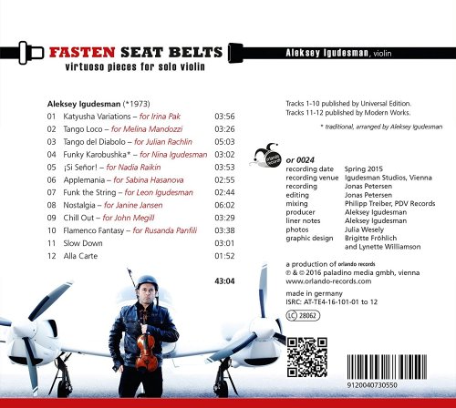 Aleksey Igudesman - Fasten Seat Belts: Virtuoso Pieces for Solo Violin (2016) [Hi-Res]