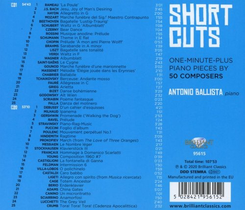 Antonio Ballista - Short Cuts: 50 Piano Pieces (2020) [Hi-Res]