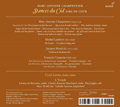 Cyril Auvity, L'Yriade - Charpentier: Stances du Cid & Airs de cour (2016) [Hi-Res]