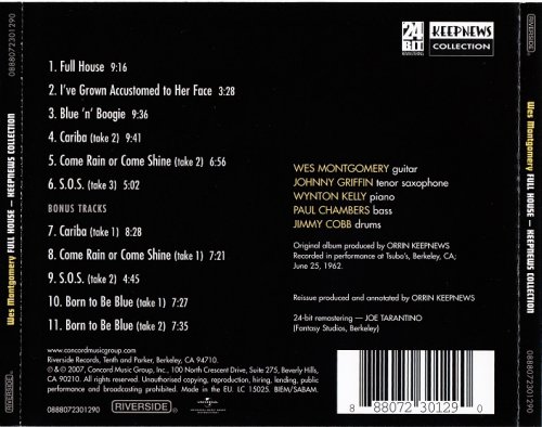 Wes Montgomery - Full House (1962) [2007] CD-Rip