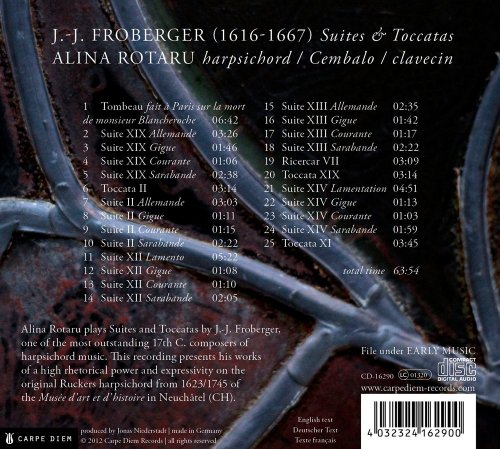 Alina Rotaru - Froberger: Suites & Toccatas (2012) [Hi-Res 192.0kHz]