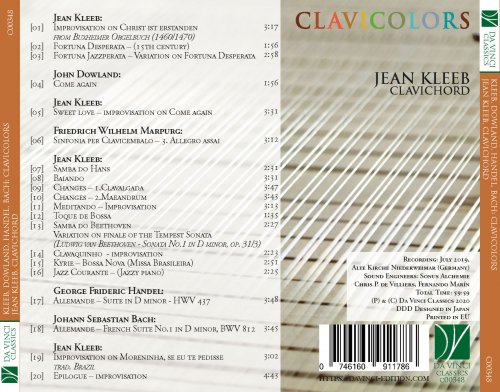 Jean Kleeb - Kleeb, Handel, Bach , Marpurg, Dowland: Clavicolors (2020)