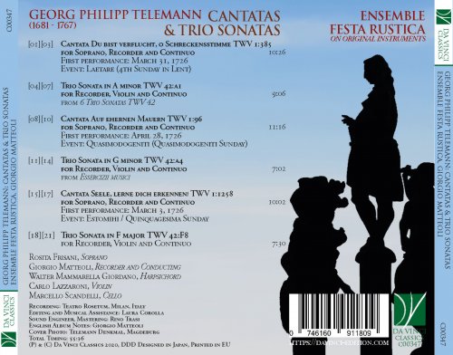 Rosita Frisani - Georg Philipp Telemann: Cantatas & Trio Sonatas (2020)