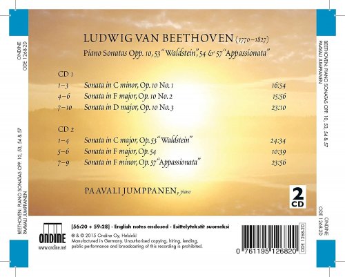 Paavali Jumppanen - Beethoven: Piano Sonatas Opp. 10, 53 "Waldstein", 54 & 57 "Appassionata" (2015) [Hi-Res]