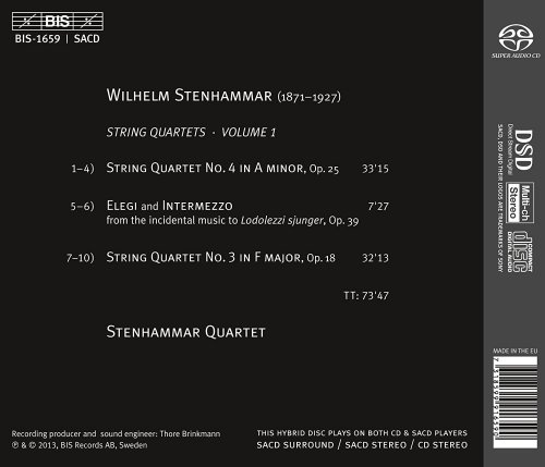 Stenhammar Quartet - Stenhammar: String Quartets Nos. 3 & 4 10 songs (2013) [Hi-Res]