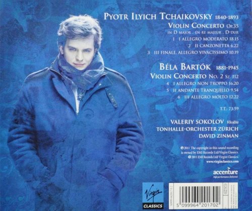 Valery Sokolov, Tonhalle-Orchester Zürich, David Zinman - Tchaikovsky Bartok: Violin Concertos (2011) [Hi-Res]