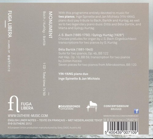 YIN-YANG piano duo, Inge Spinette, Jan Michiels - Monument: Bach / Kurtág & Bartók (2013) [Hi-Res]