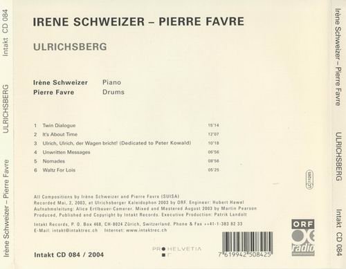 Irene Schweizer, Pierre Favre - Ulrichsberg (2004)