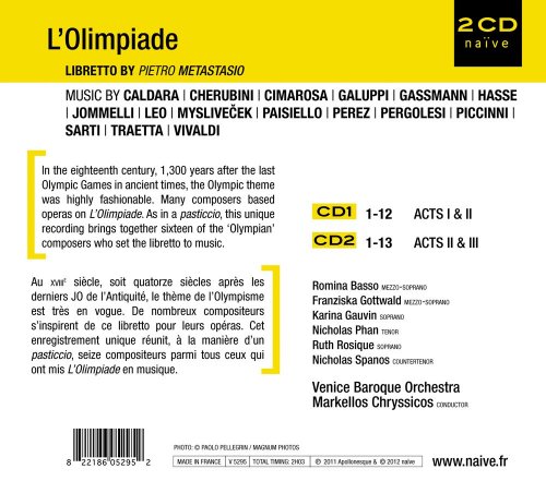 Venice Baroque Orchestra, Markellos Chryssicos - L'Olimpiade: The Opera (2012) [Hi-Res]