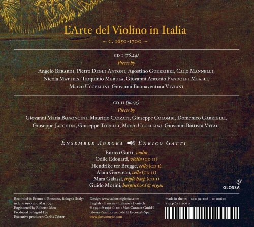 Ensemble Aurora, Enrico Gatti - L'Arte del Violino in Italia, c. 1650 ...
