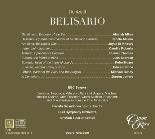 Nicola Alaimo, Joyce El-Khoury, Camilla Roberts, BBC Symphony Orchestra, Sir Mark - Donizetti: Belisario (2013) [Hi-Res]