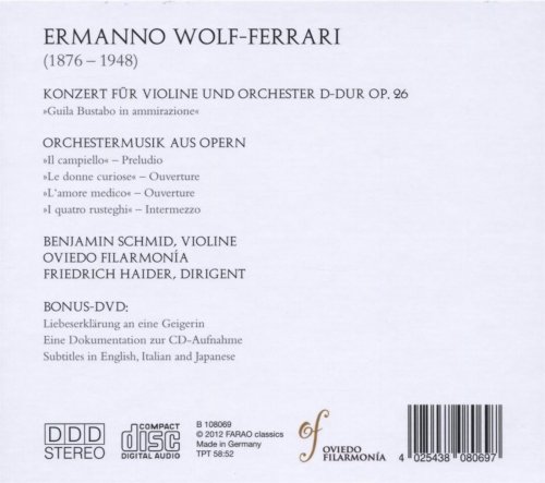 Benjamin Schmid, Oviedo Filarmonia, Friedrich Haider - Wolf-Ferrari: Violinkonzert (2014) [Hi-Res]