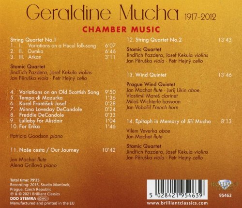 Stamic Quartet, Prague Wind Quintet, Patricia Goodson, Vilém Veverka, Jan Machat - Mucha: Chamber Music (2020) [Hi-Res]