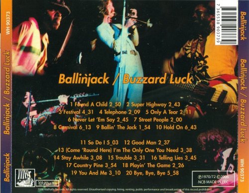 Ballin' Jack - Ballin' Jack / Buzzard Luck (Reissue) (1970-71/2006)