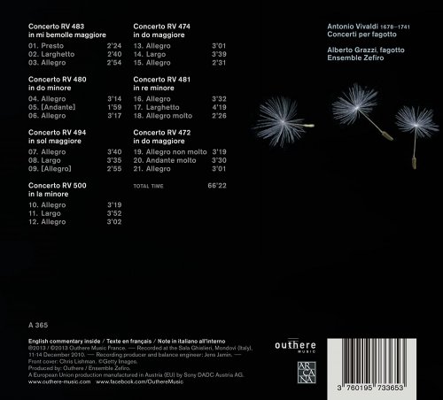 Alberto Grazzi, Ensemble Zefiro - Vivaldi: Concerti per fagotto (2013) [Hi-Res]