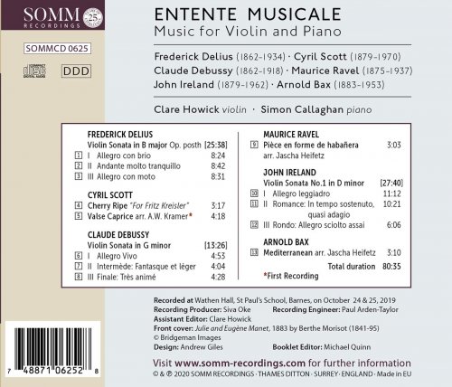 Simon Callaghan, Clare Howick - Entente musicale (2021)