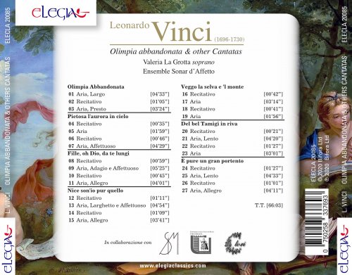 Valeria La Grotta, Ensemble Sonar - Leonardo Vinci: Olimpia abbandonata & Other Cantatas (2021)