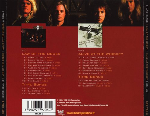 Shark Island - Law Of The Order + Alive At The Whiskey (Reissue) (1989/2004)