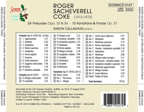 Simon Callaghan - Roger Sacheverell Coke: 24 Preludes (2016) [Hi-Res]