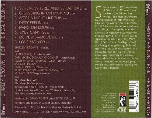 Shirley Brown - For The Real Feeling (1979) [1999] CD-Rip
