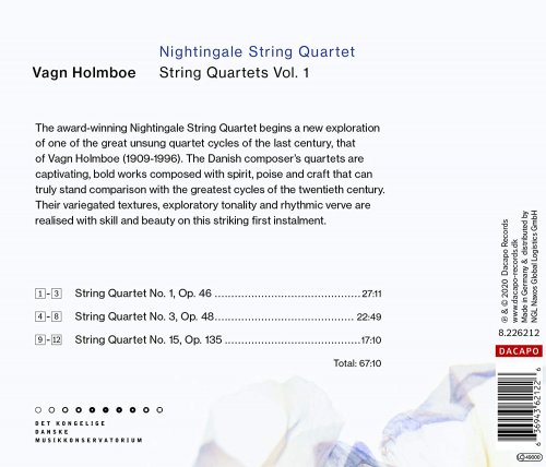 Nightingale String Quartet - Holmboe: String Quartets, Vol. 1 (2021) [Hi-Res]