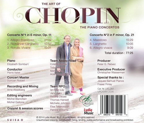 Pierre Vallet, Royal Philharmonic Orchestra, Elizabeth Sombart - The Art of Chopin: The Piano Concertos (2016) [Hi-Res]