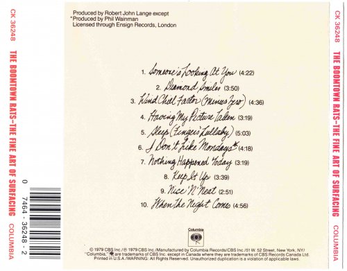 The Boomtown Rats - The Fine Art Of Surfacing (1979) [1987] CD-Rip