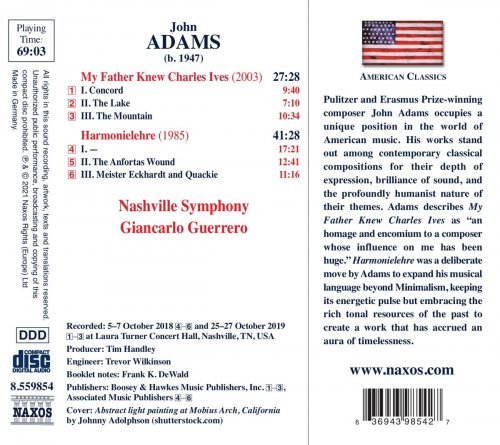 Nashville Symphony & Giancarlo Guerrero - John Adams: My Father Knew Charles Ives & Harmonielehre (2021) [Hi-Res]