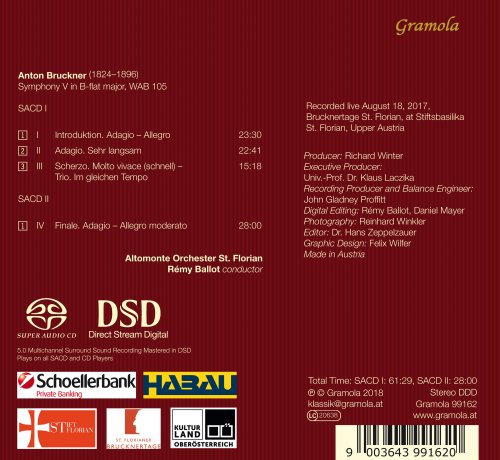 Altomonte Orchester St. Florian, Rémy Ballot - Bruckner: Symphony No. 5 (2018) [Hi-Res]