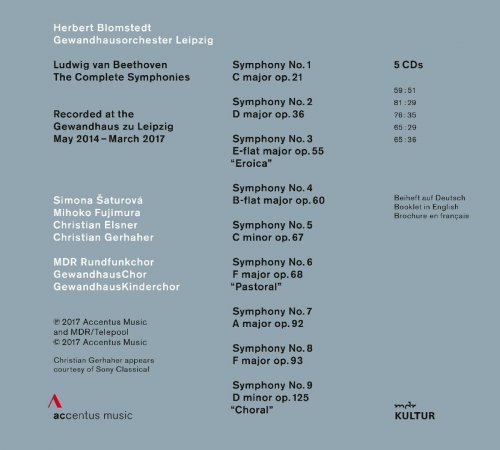 Herbert Blomstedt, Gewandhausorchester Leipzig, MDR Rundfunkchor, GewandhausChor, GewandhausKinderchor -  Beethoven: The Complete Symphonies (2017) [Hi-Res]