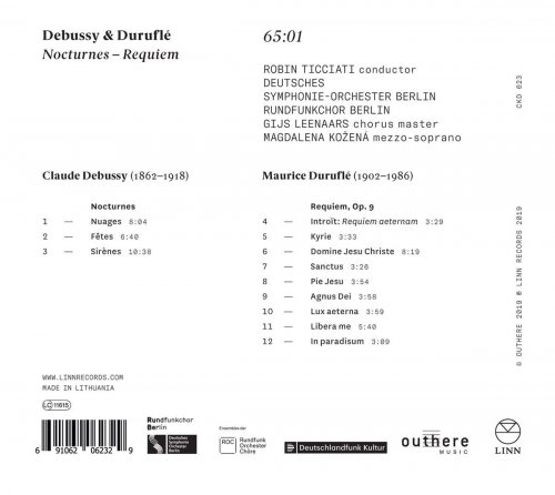 Robin Ticciati, Magdalena Kožená, Deutsches Symphonie-Orchester Berlin - Debussy: Nocturnes - Duruflé: Requiem (2019) [Hi-Res]