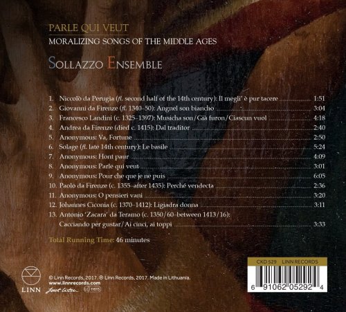 Sollazzo Ensemble & Anna Danilevskaia - Parle qui veut: Moralizing songs of the Middle Ages (2017)