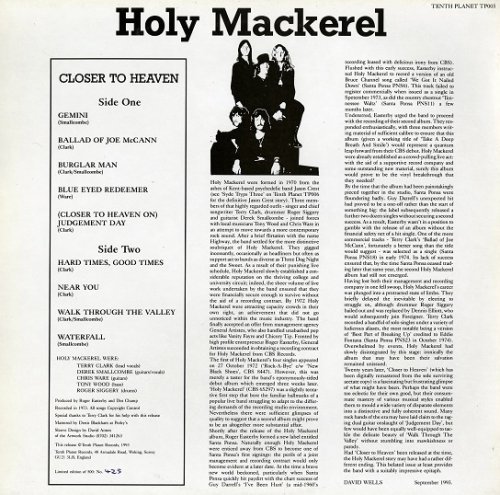 Holy Mackerel – Closer To Heaven (1973/1993)